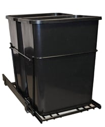 Black Pull Out Trash Cans & Waste Containers