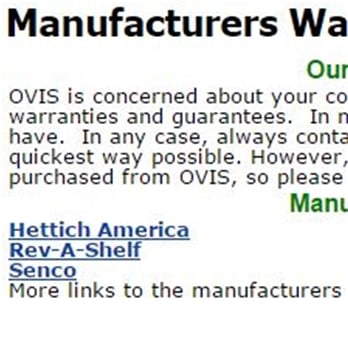 Manufacturers Warranties
