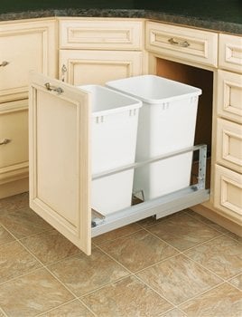 Rev-A-Shelf White Pull Out Trash Cans