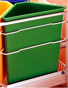 Rev-A-Shelf, 9700-60-G, Ready Recycler Replacement Container, 25 Quart, Green