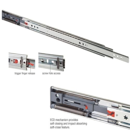Fulterer FR5210ECD soft close heavy duty drawer slides 