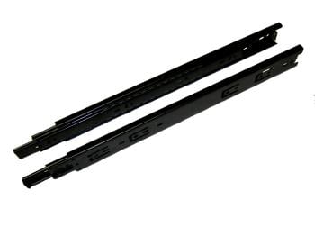12" Drawer Slides, Full Extension, Black, 100 lb. IS