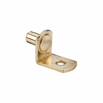 Brass With Hole ROKSPL14B 1/4" L-Shaped Shelf Support 
