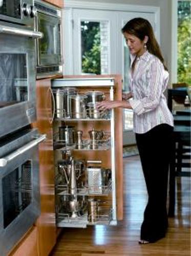 Rev-A-Shelf, 5243-14N CR, Full Extension Pull-Out Pantry System, Chrome