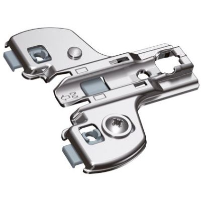 Euro Concealed Nickel Mounting Plate 0 mm Face Frame