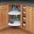Installed view of the Rev-A-Shelf, 6942-28-11-52, 28 Inch Pie-Cut Lazy Susan, White 