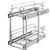 Rev-A-Shelf, 5WB2-0918-CR, 9 inch Double Pull-Out Chrome Wire Shelf